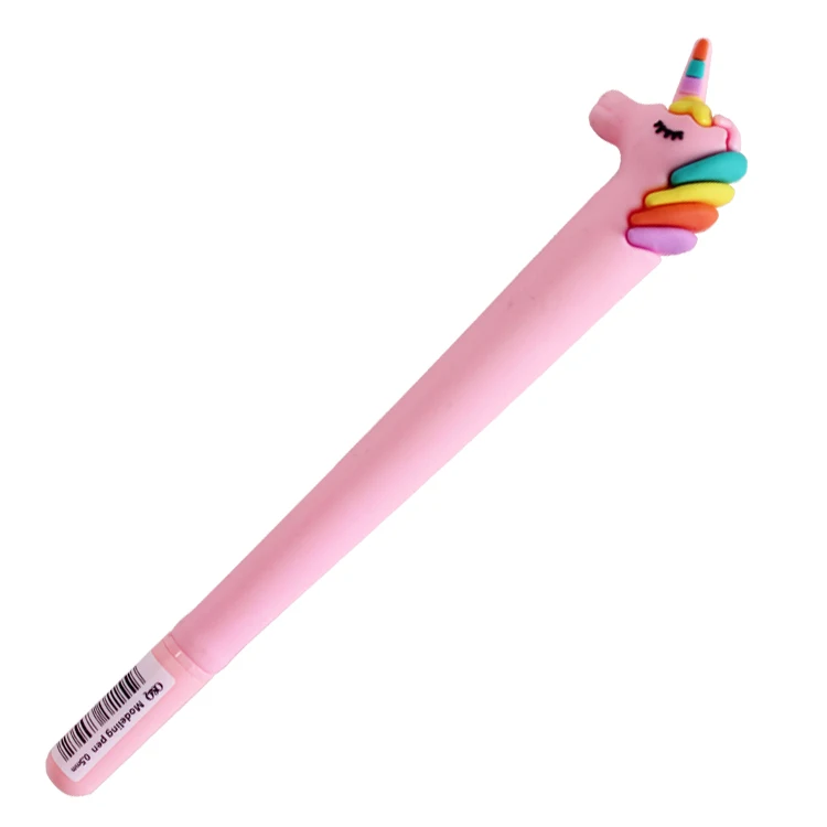 O&Q original manufacturer dreamy Unicorn hard silicone Macaron color pen body stylo gel ink pens with replacement refill