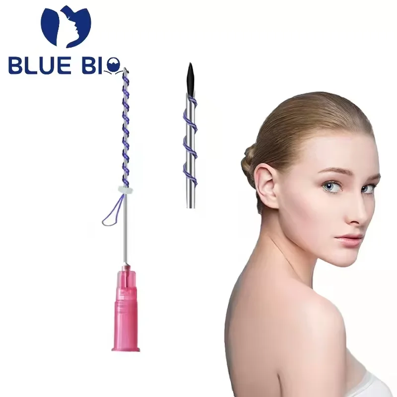 26g 50mm removal double chin neck fishbone facial absorbable thread lift medical safety skin firming tornado screw pdo threads