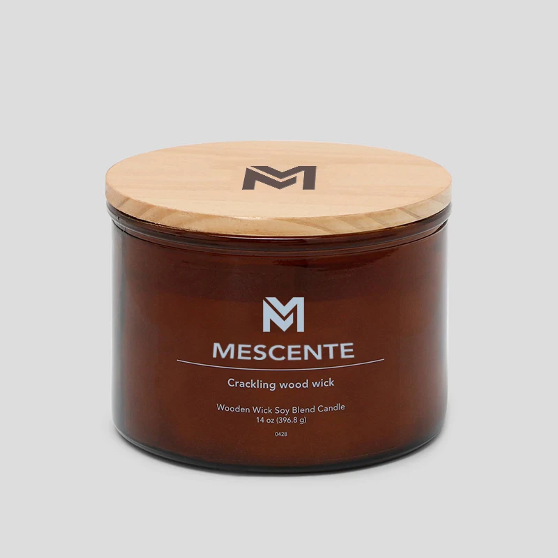 M&Scent natural wax 3-wick jasmine coconut candle with own logo, scented candles 3 wick jamaica