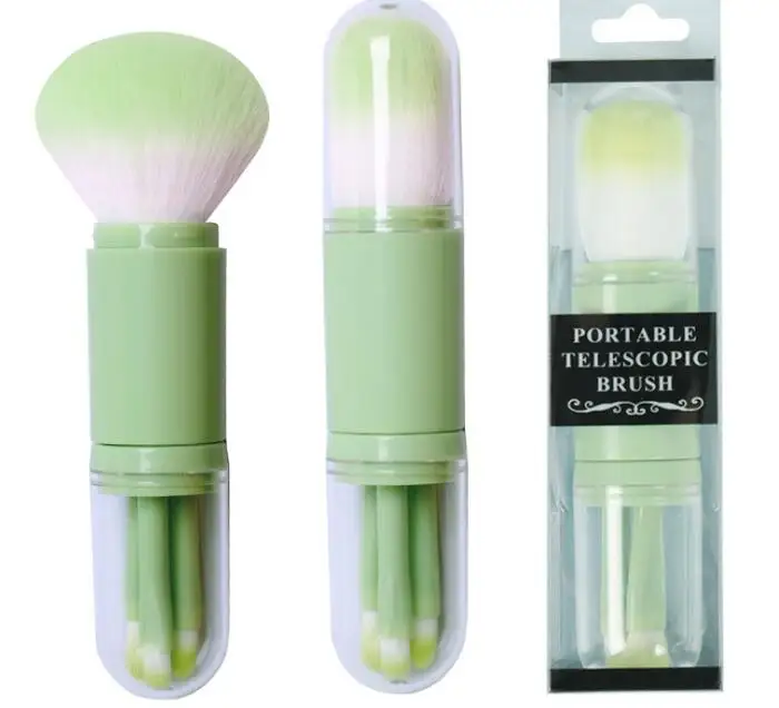 Telescopic Makeup Brushes 4 In 1 Portable Soft Brush For Eyeshadow Powder Foundation Blush Cosmetic
