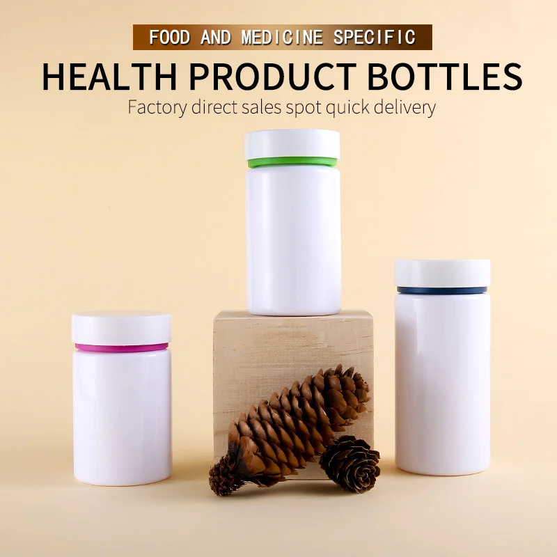 100 120 180 ml Plastic Medicine Pill  Bottle Vatamin Supplement Capsule Bottles Custom small PET Screen Printing
