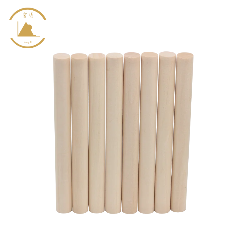 Прямая поставка с завода, Готовые Деревянные дюбели, березовые деревянные круглые палочки, прямые и гладкие для рукоделия «сделай сам» и индивидуальных размеров