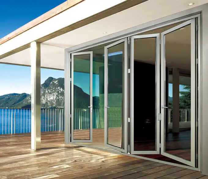 TOMA-as2047 aluminium door folding sliding door tempered glass door