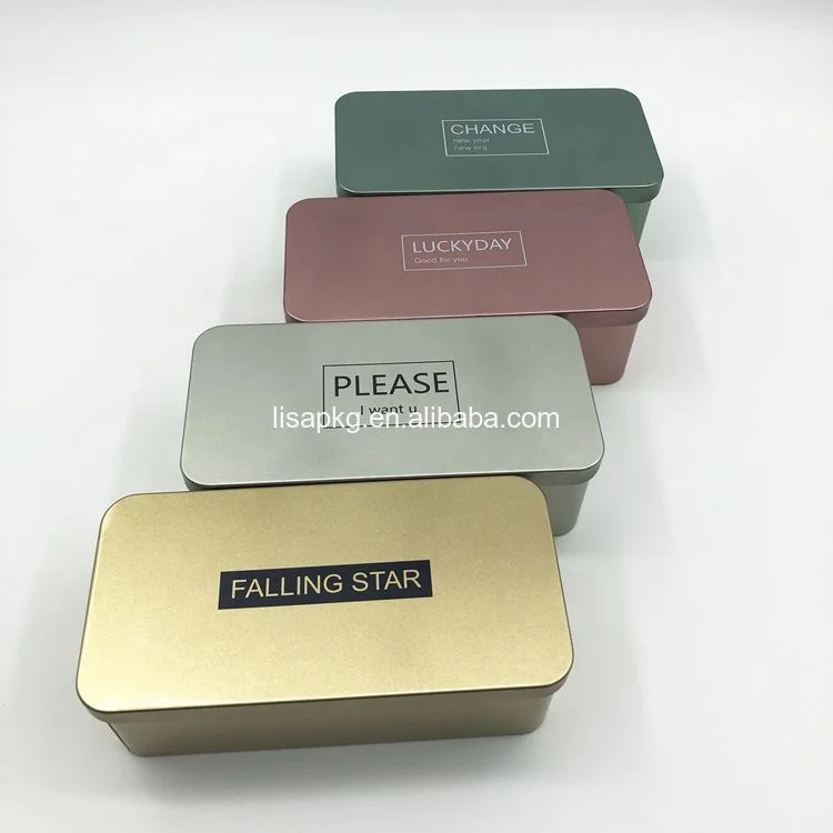 Custom Printed Packaging Wholesale Biscuit Gift Tin Box With Lid metal box custom