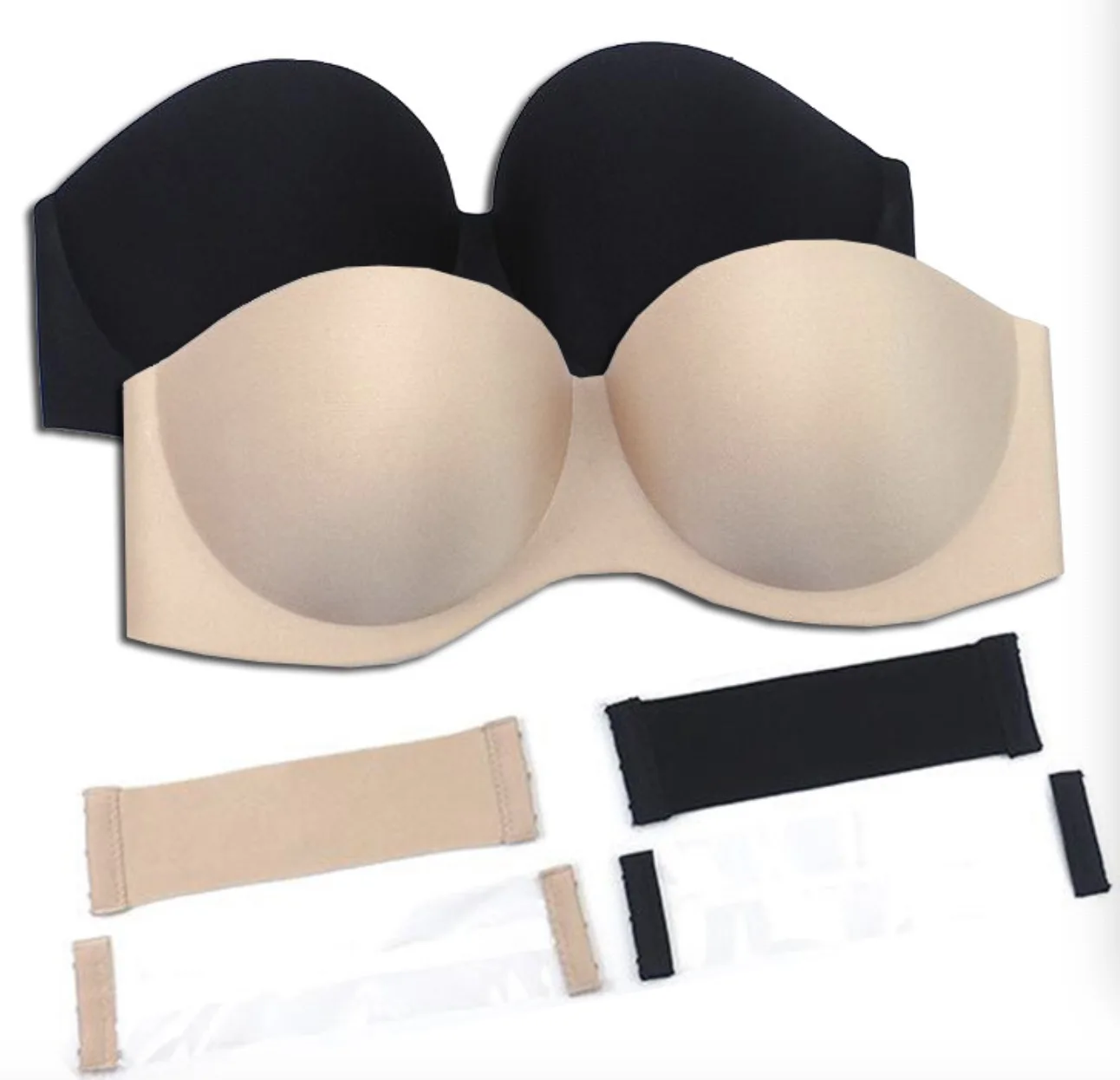 Backless Strapless Bras Push Up Padded Bra For Wedding Party Half Cup Seamless Bra