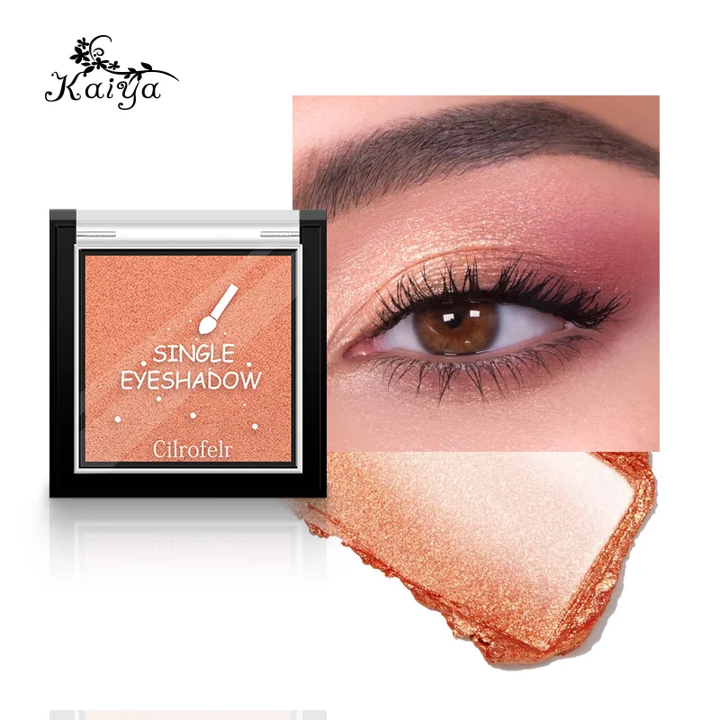 Custom Logo One Color Square Pan Organic Eyes Makeup Pressed Pearl Eye Shadow Pallet Matte Creamy Glitter Single Eyeshadow