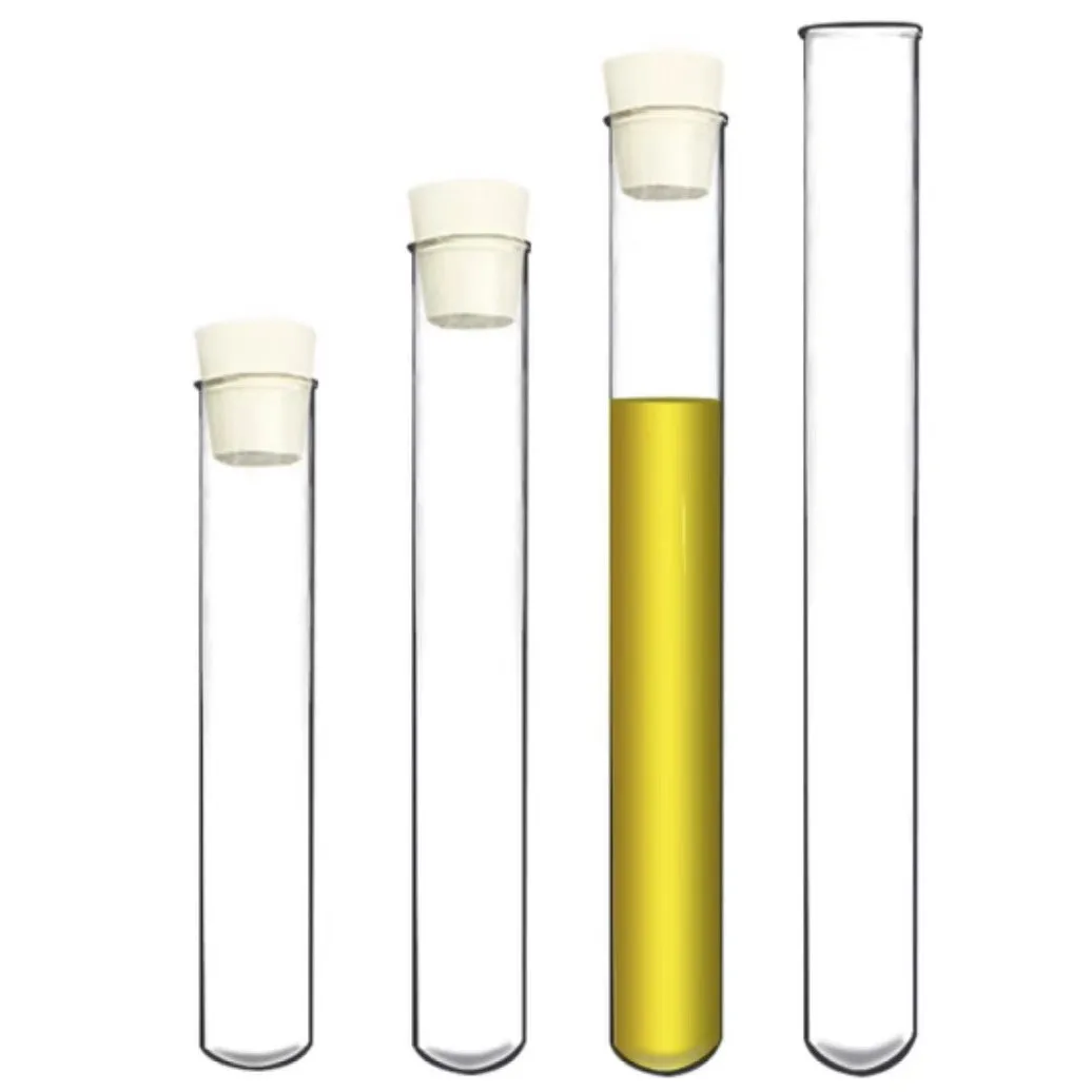 Heat Resistance Lab Glassware Flat Bottom 10ml-120ml Glass Tube with Cork Lid