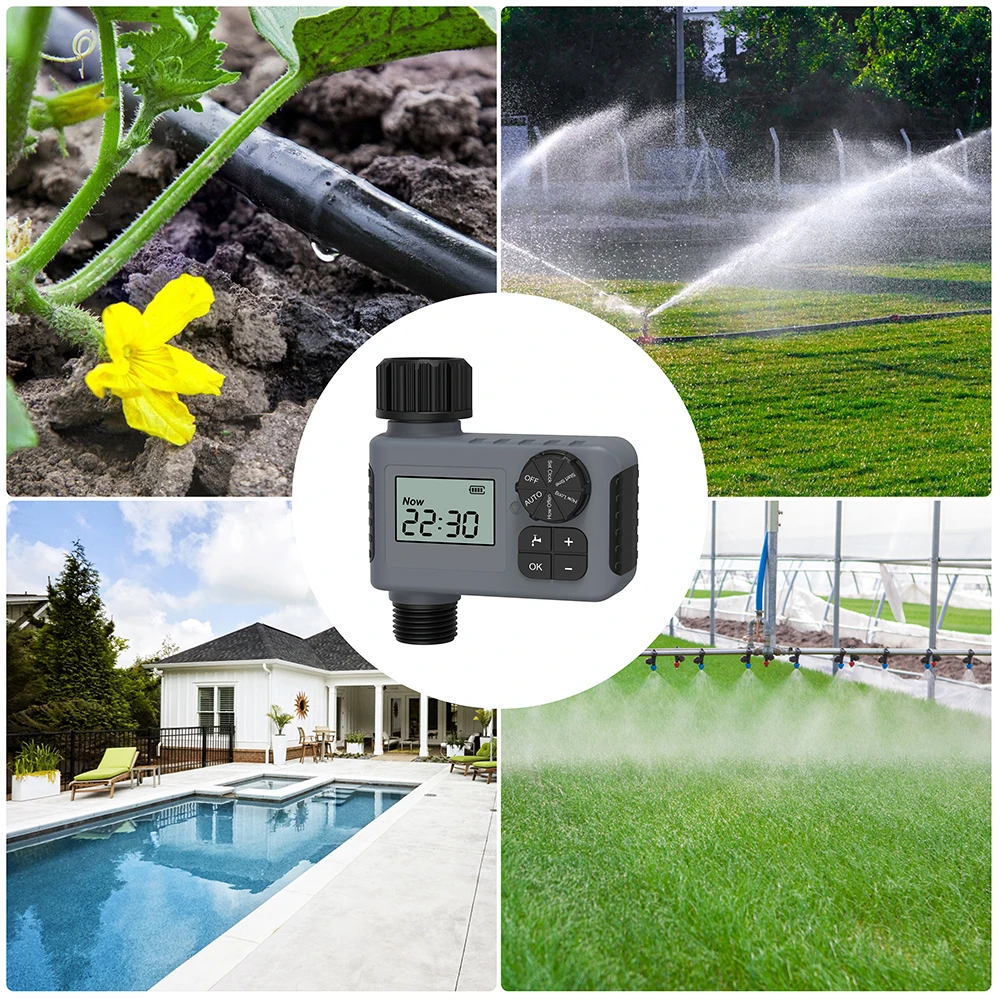 New Arrivals SGW05 Waterproof Large screen Garden Timing Irrigation Remote Automatic Watering Device