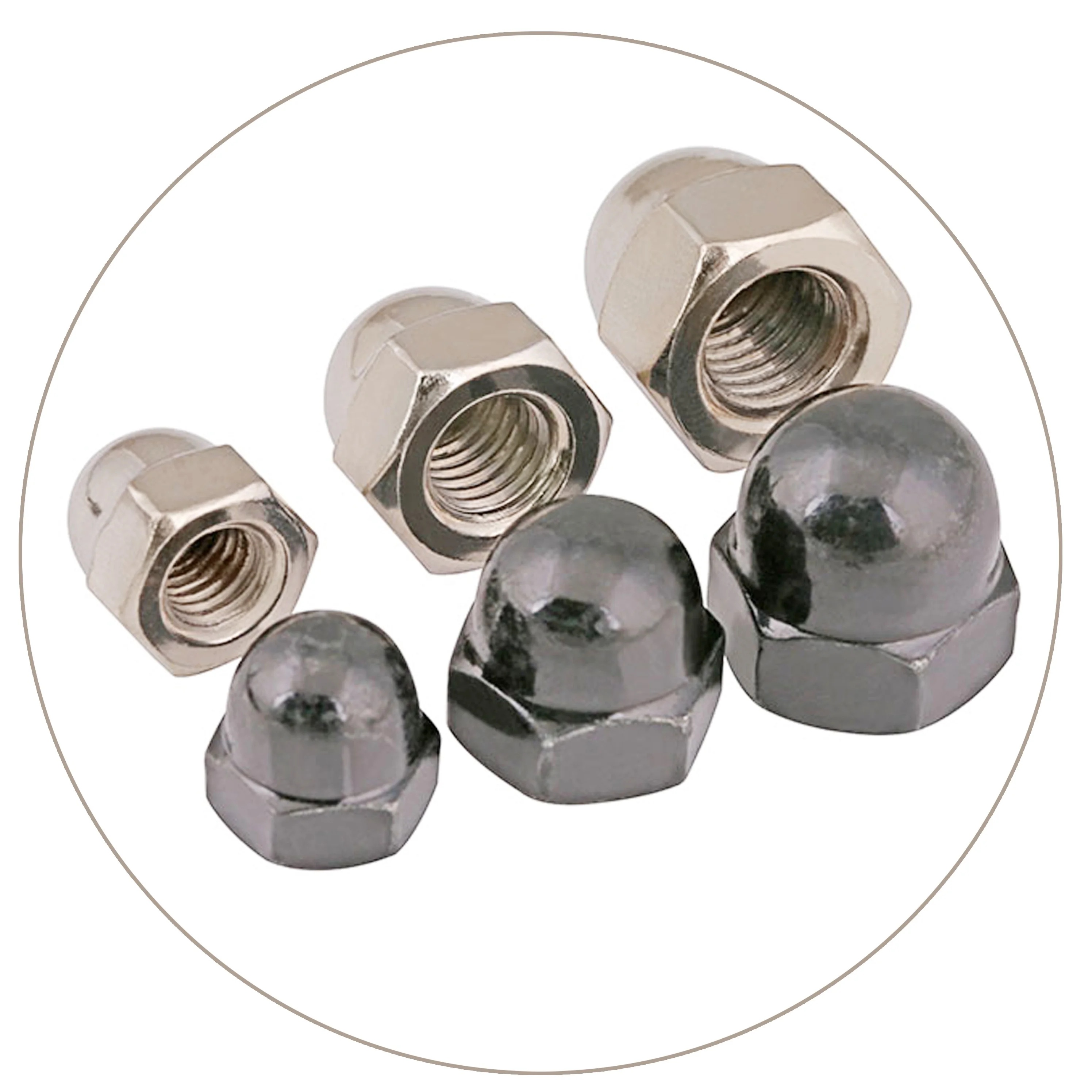 China factory 304 stainless steel anti-thread nut m3m4m5m6m8 nut cap