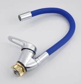 Single Lever Deck Mounted Goose Neck Color Silicon Spout Zinc alloy Aerator Kitchen Faucet
