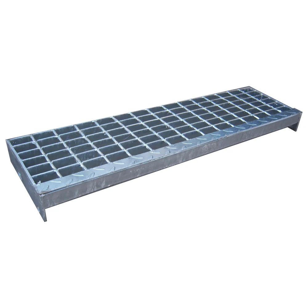 Industrial Outdoor Q235 Steel Grating Galvanized Metal Steps Steel Stair Tread perforated metal stair treads For Step Ladders