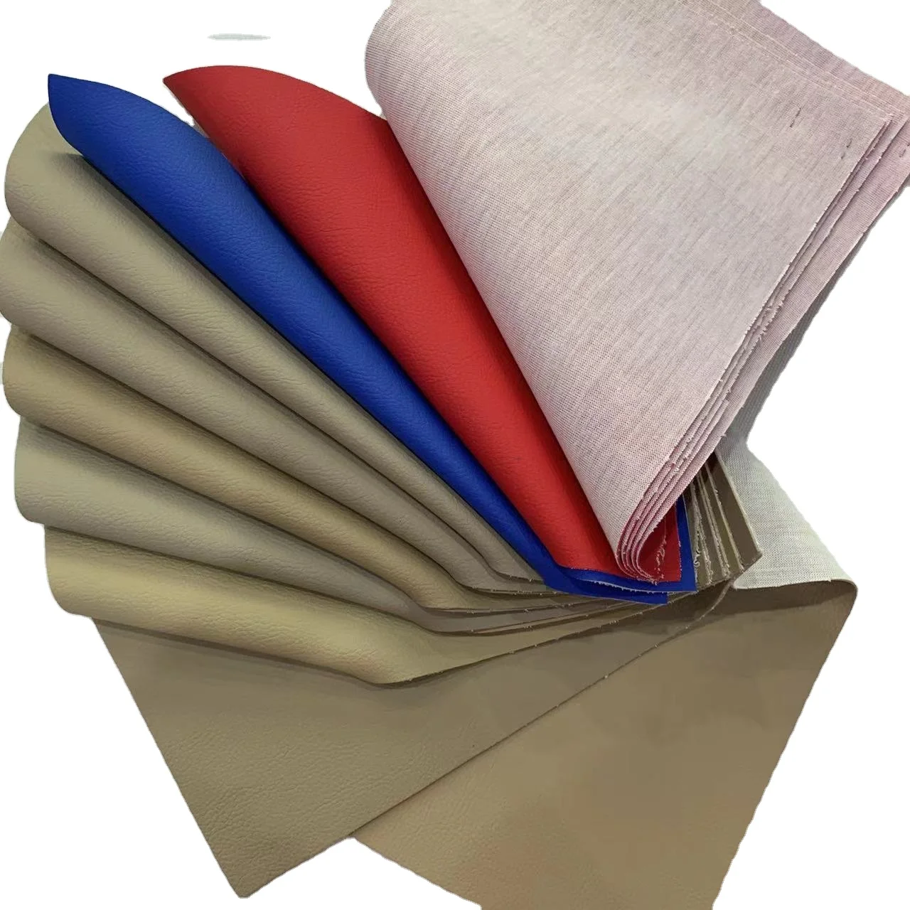 High quality Beige PVC Leather for car seat  Faux leather Vinyl for car interior Abrasion-Resistant