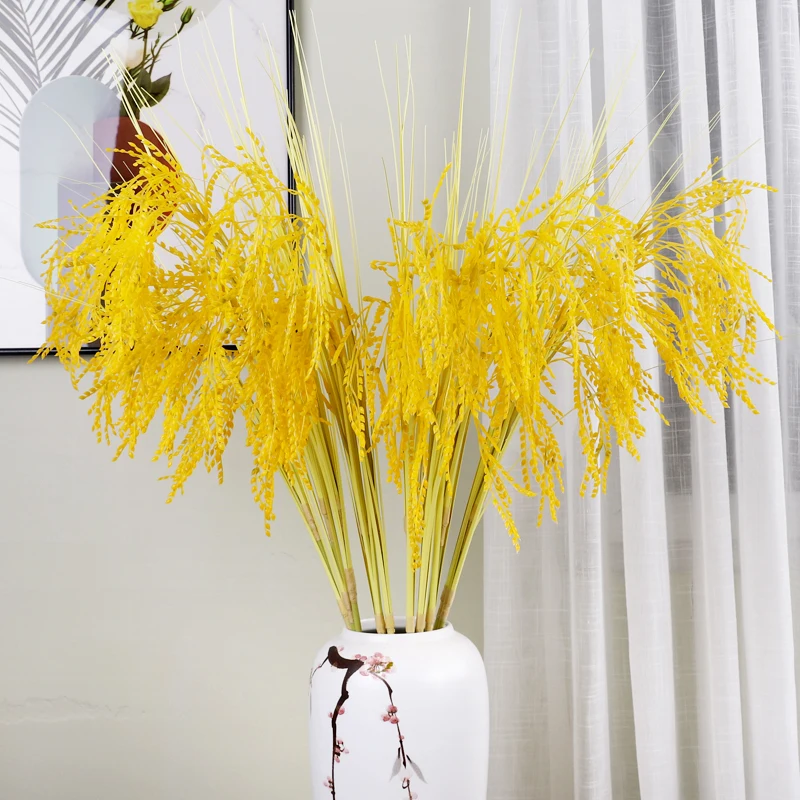 artificial rice plastic long branch grain rural harvest shooting props false spikes