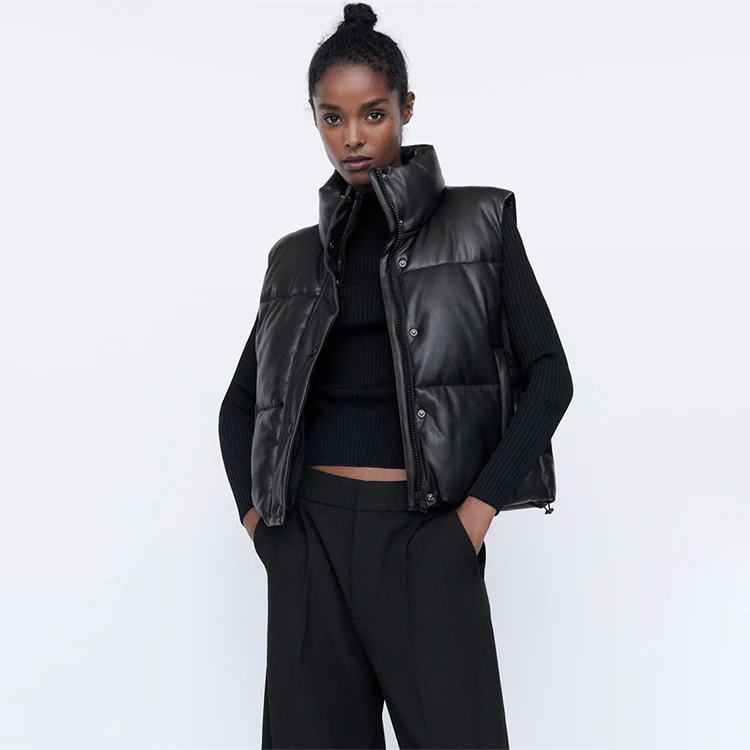 Заводская цена, Сверхлегкий пуховой жилет, женский зимний пуховой жилет из 100% полиэстера, повседневный удобный женский хлопковый жилет