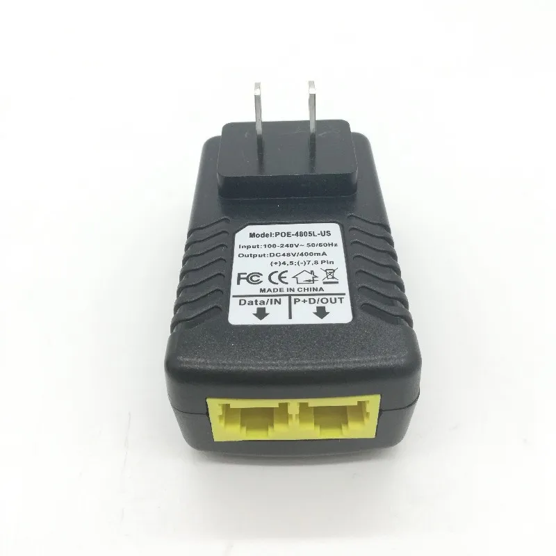 BlueRaven POE4805 US Passive 48V 0.5A High Working Efficiency Of 100-240VAC Rated Voltage Input PoE Injector With High Quality