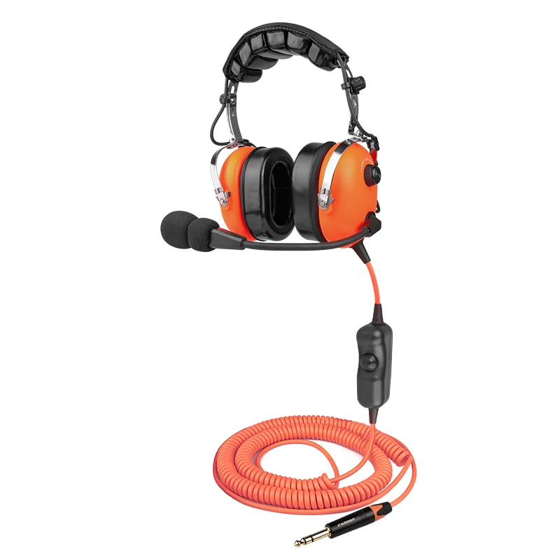 Одиночные наушники с шумоподавляемым штепсельным соединением для аэропорта PH-200A наземной поддержки, гарнитура для пилота, авиационная