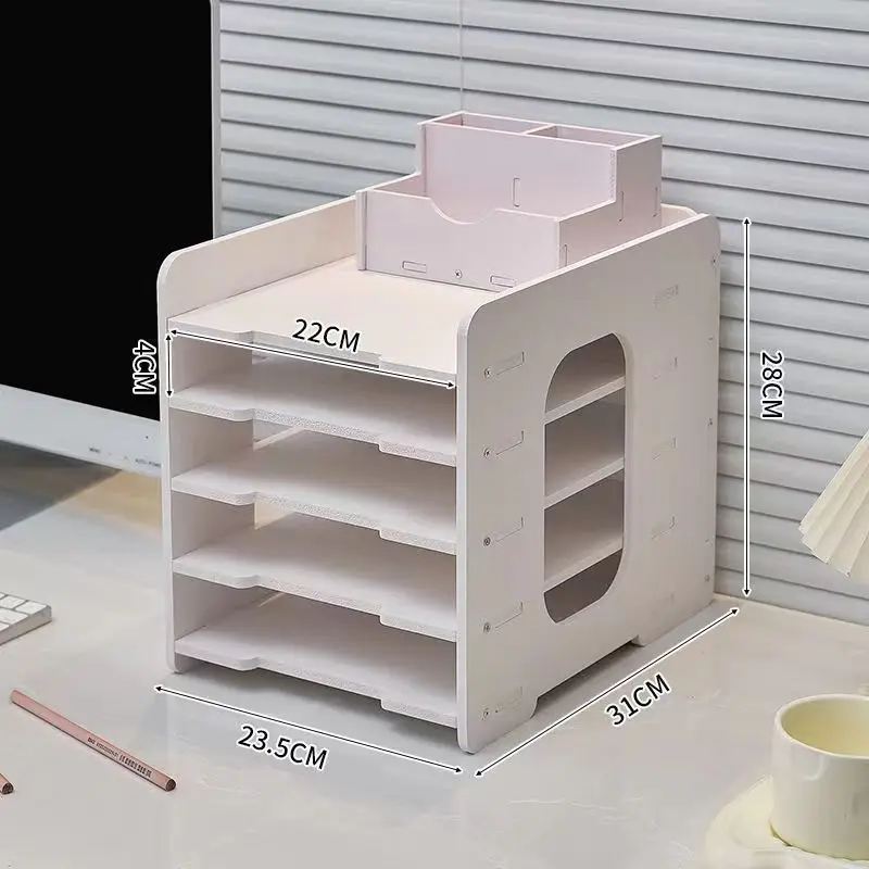 Office file multi-layer storage rack desktop a4 paper storage document rack home large capacity office shelf