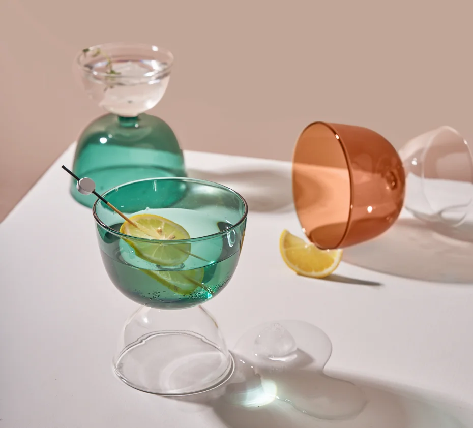 dishwasher safe colour flavor borosilicate glass iced whiskey cocktail icecream cup