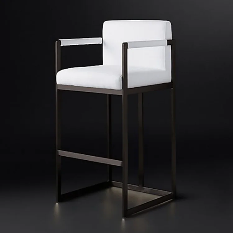 Коммерческая бархатная мебель для барного стула серебристого цвета