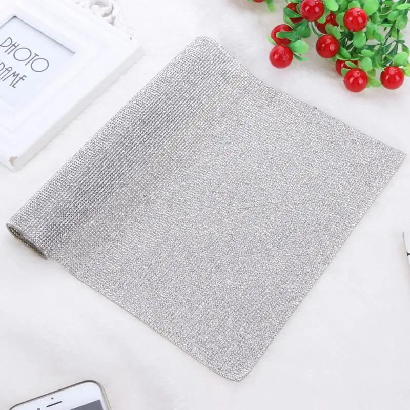 240X400mm hot sale Self adhesive iron on sticker  bling mesh hot fix crystal bling rhinestone sheets