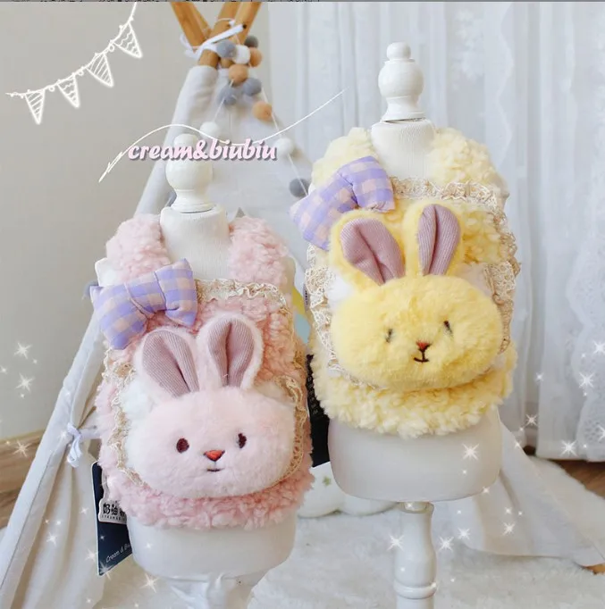Pet Cat Clothes Autumn Winter Korean Style Rabbit Head Doll Plus Dog Clothes