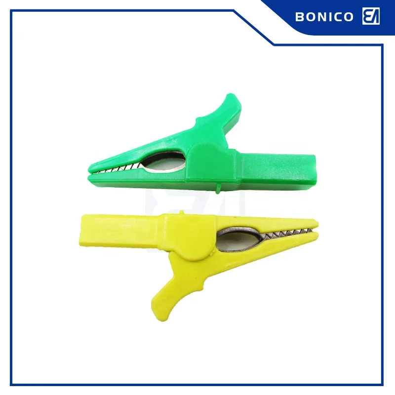 15A 80MM Nylon Insulated Material Nickel Plated Brass Test Alligator Clip