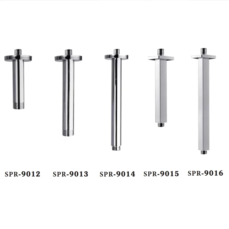 Adjustable SUS Shower Arm Bathroom Accessory Rainfall Shower Head Arm Chrome Plated Pipe
