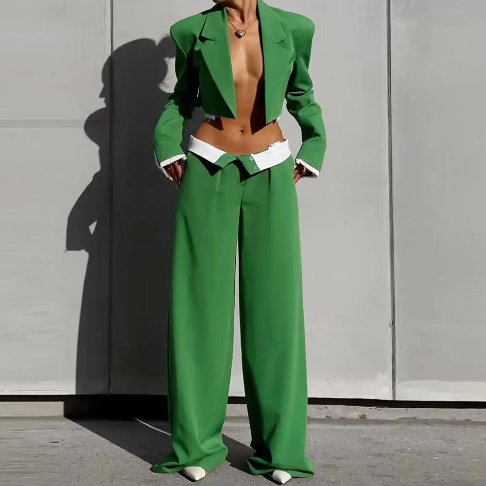 Office New Design Elegant Career Uniform Lady Woman Suits Business Formal Womens Pants Suits
