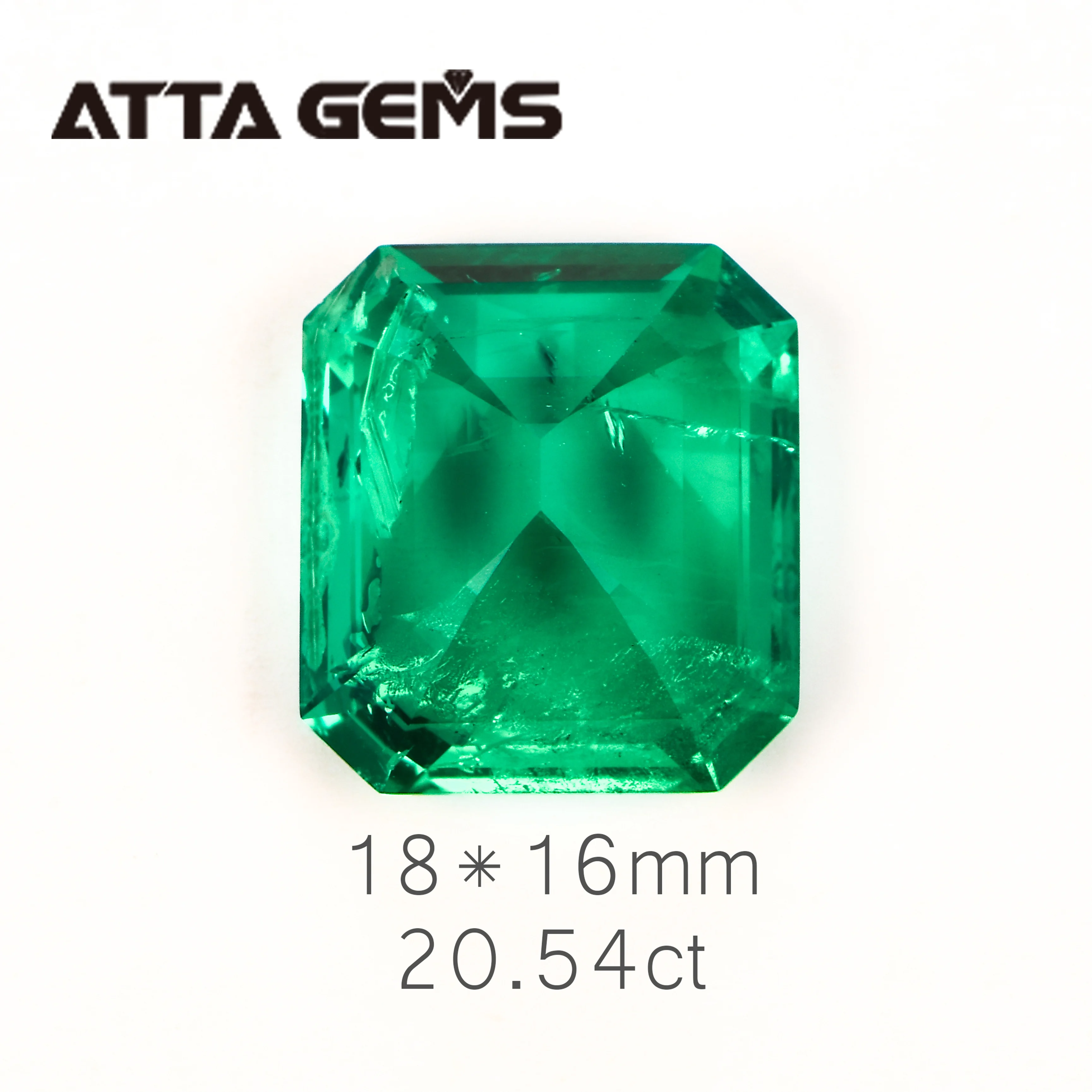 Factory Direct Sale 20.54ct 18*16mm  Hydrothermal Colombia Emerald Loose Gemstones For Sale Synthetic Lab Grown Emerald