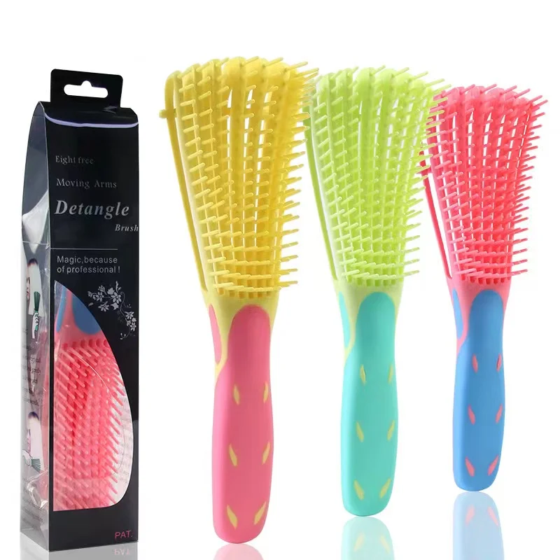 Professional Flex Detangling Hair Brush for Afro America 3a to 4c Kinky Wavy Curly Coily hair
