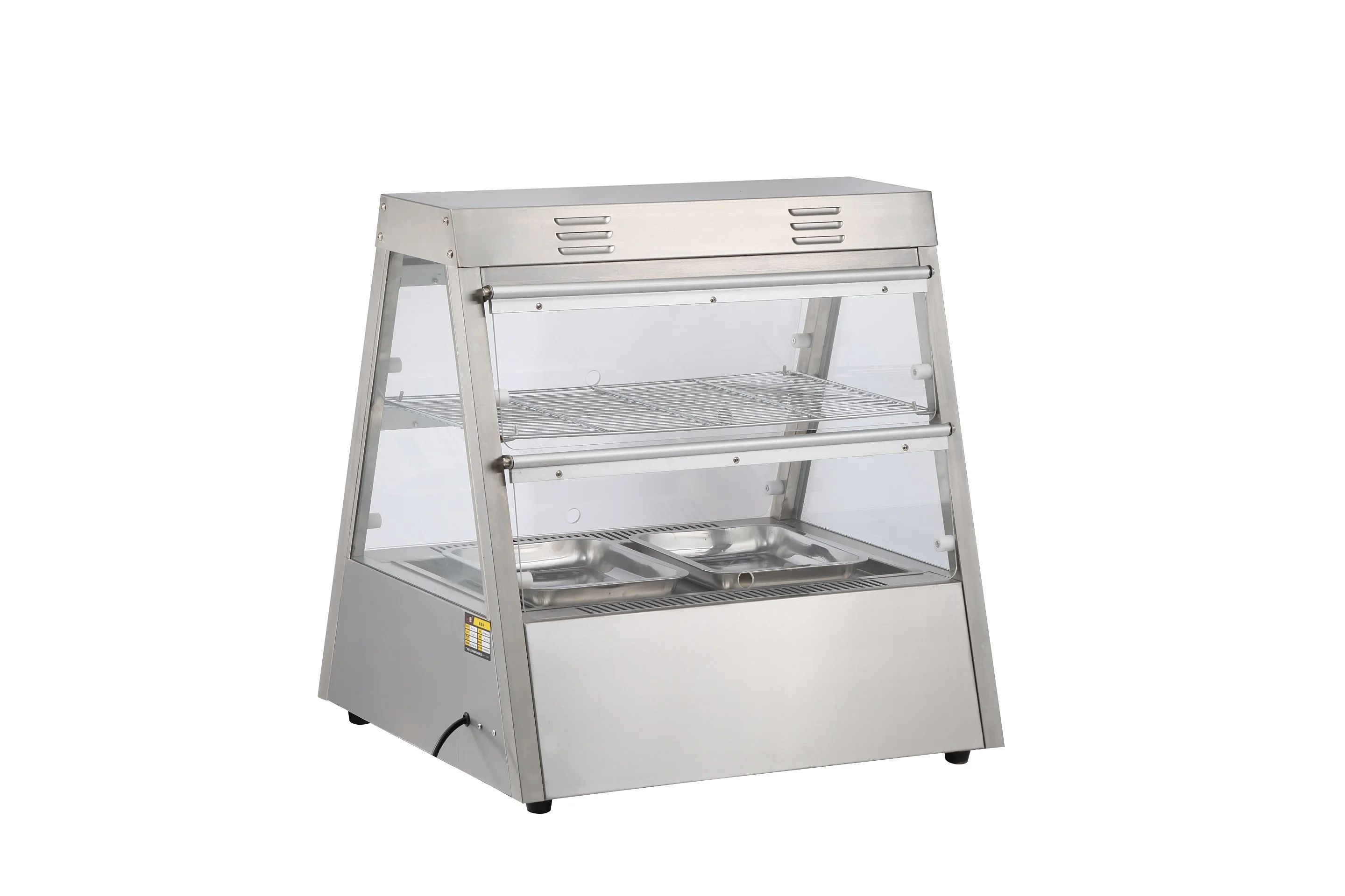 China Factory Commercial Stainless Steel Food Warmer KFC Burger Warmer Display Chicken Wings Cabinet Warming Showcase
