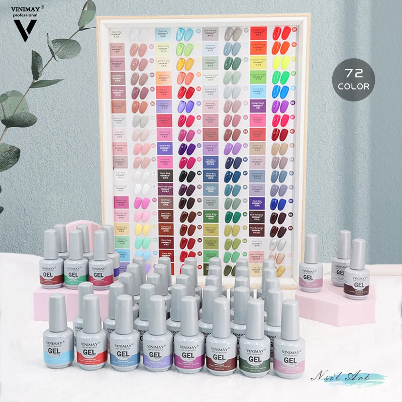 Vinimay professional nail supplies art gel nail polish oem private label 15ml pure color uv/led lamp gel polish for nail salon