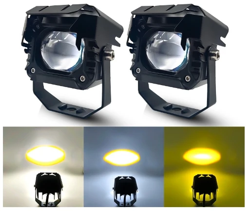 ATV SUV Truck Car Lamp motorcycle spotlights Led Driving Fog Light High Beam Double Color For Motorcycle Headlight