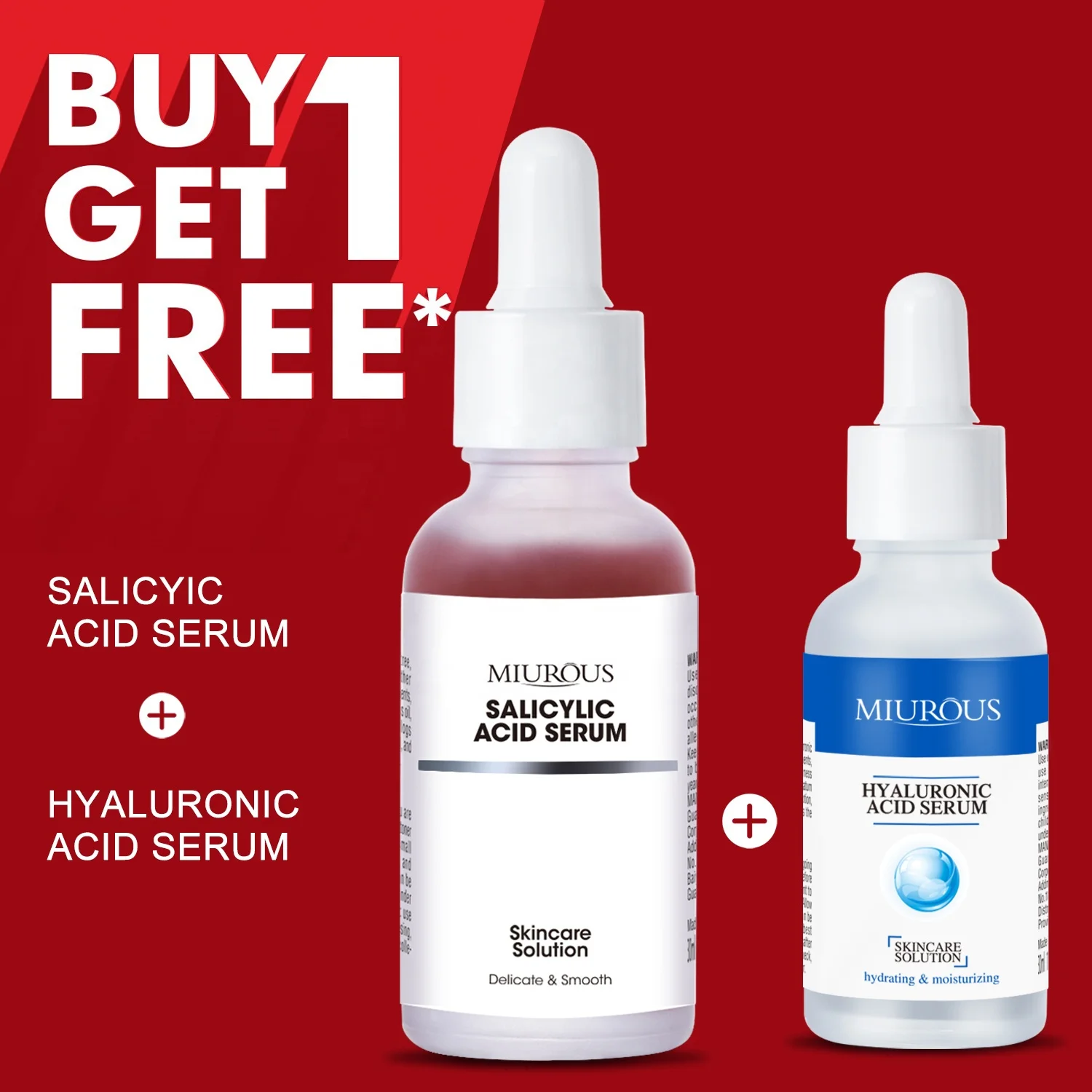 100% веганская Очищающая Сыворотка для пятен, салициловая кислота AHA BHA против акне, отбеливающий уход за кожей, сыворотка для лица, частная этикетка