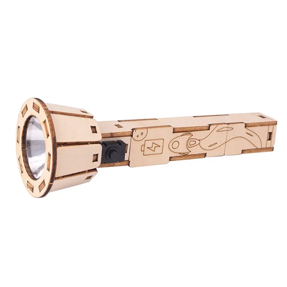Kids DIY Flashlight DIY Science Experiment Kit  Education Model Toy Physics Science Toys for Children Gift Toy Project