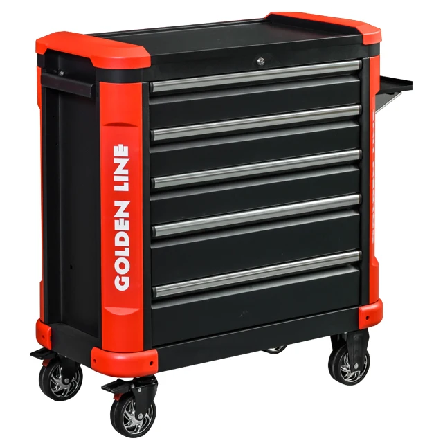 Heavy duty metal drawers cabinet tool chest and steel tool trolley with castors & hand tools sets