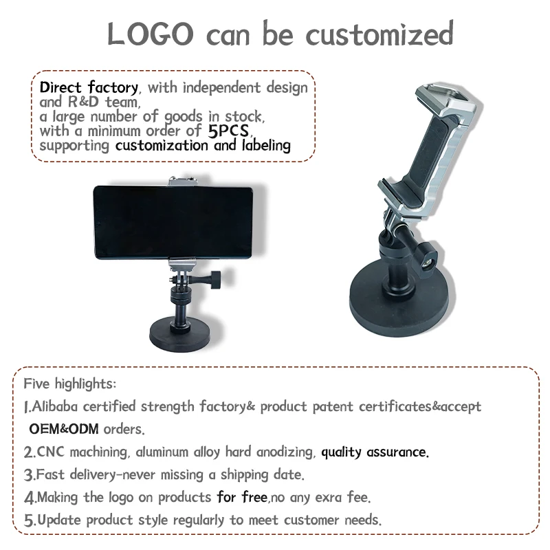 Rubber Coated Magnets,Magnetic Phone Holder Attracts Flat Metal Surface for Truck / Boat / Car / Gym / Forklift / Pole / Shelves