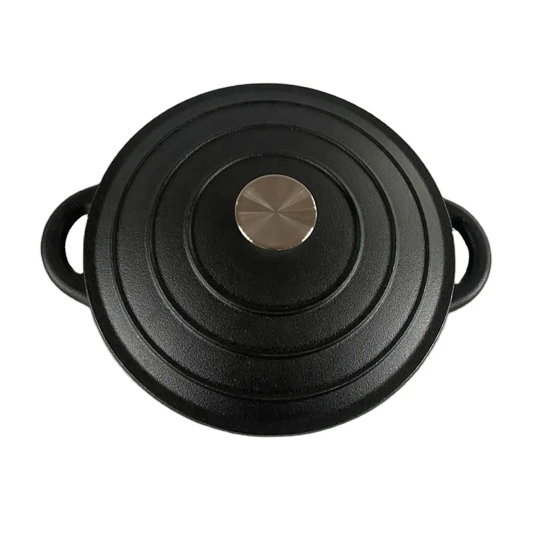Raylon matte black enamel cast iron dutch oven kitchen wares enamel pot