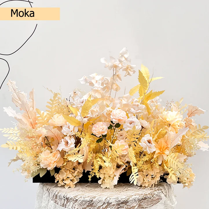 Wholesale Dark Light Champagne Flower Decoration Stand Flower Hotel Party Holiday Events Supplies