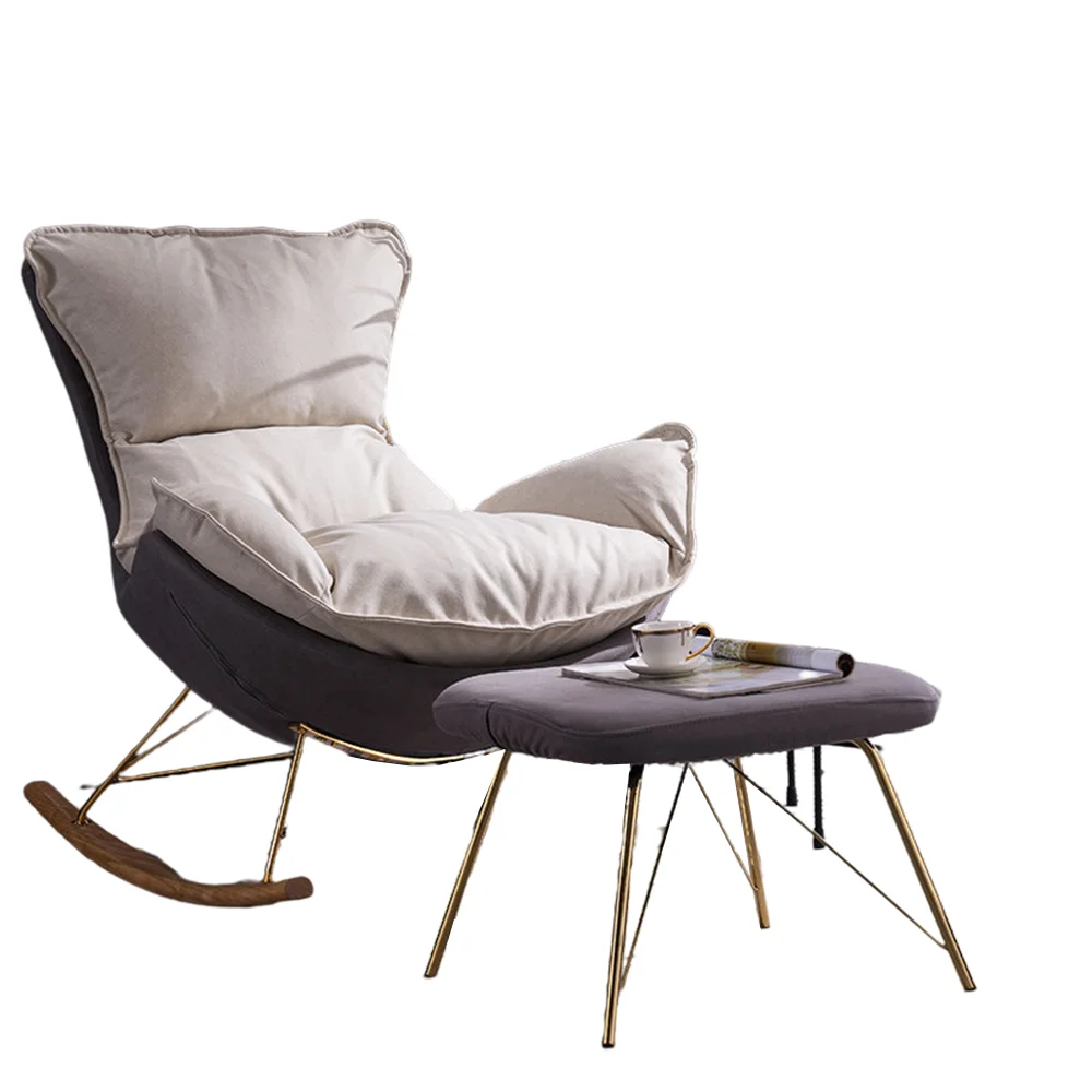 Home sitting room swing snail lounge chair with foot small sofa girl bedroom decorative sofa