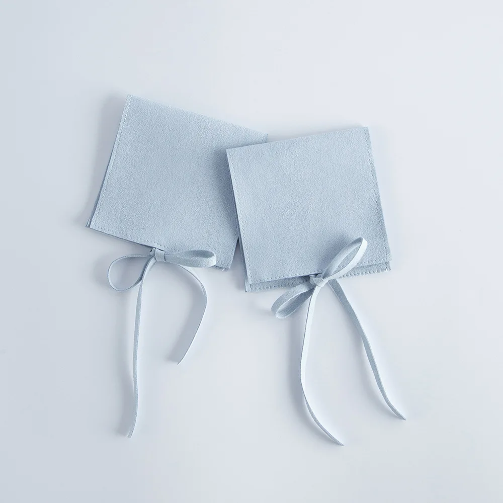Personalized Custom Suede  Envelope Microfiber Pouch Jewelry Packaging Bag Accept Logo Printing