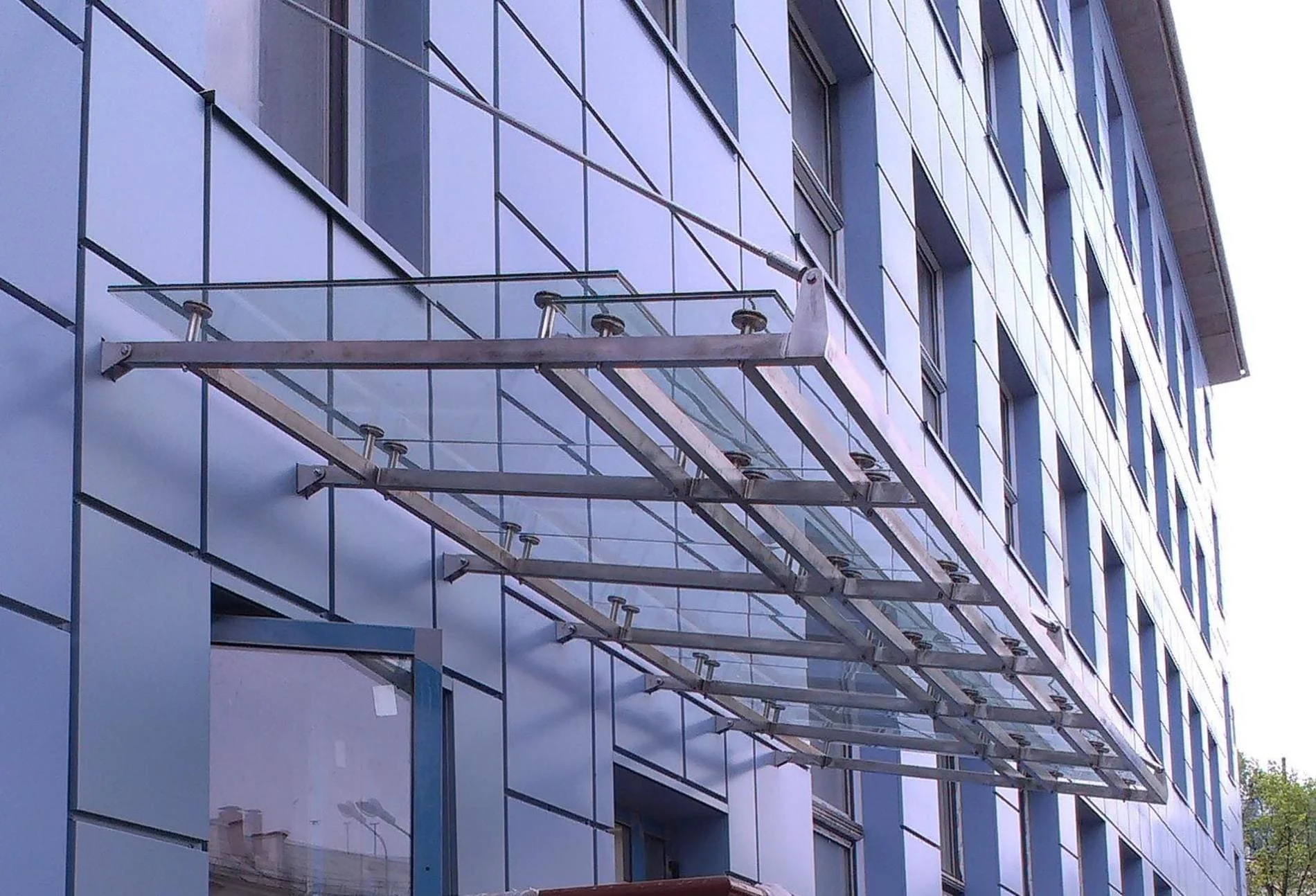 outdoor glass rain canopy Support door canopy awning glass awnings canopy glass with hardware