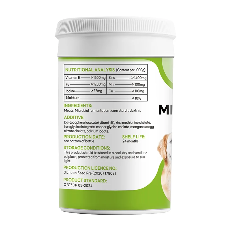 N4P Dog MICROELEMENT  PET supplement TABLET Pet Dog Fe Cu Mn iodine and other trace element to improve the lack of trace