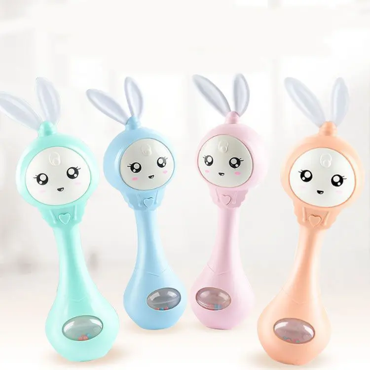 
Wholesale 2020 cute new baby rattles hand bell toy Handle Safety Intelligent electric education Musical  (62500332216)