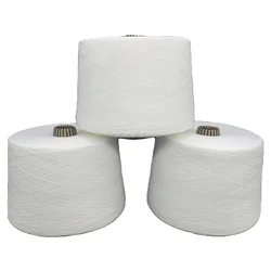 50S/1 Polyester  blended yarn  PV 67/33 vortex MVS yarn raw white