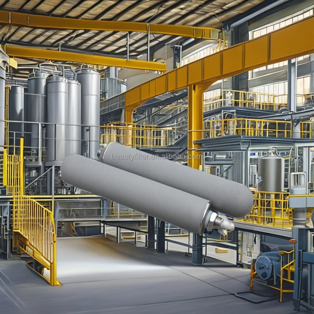 Customized Sintered Titanium Filter Rod Cartridge Condition for Manufacturing Plant Industries Titanium rod filter element