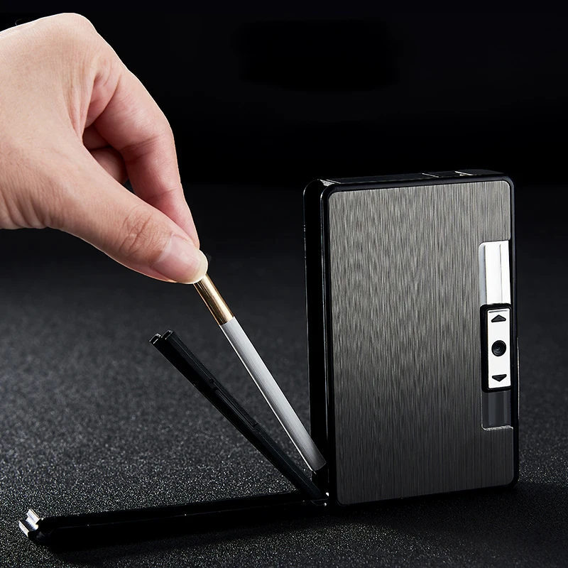 Hot sale cigarette case with lighter customized medium exclusive Integrated usb