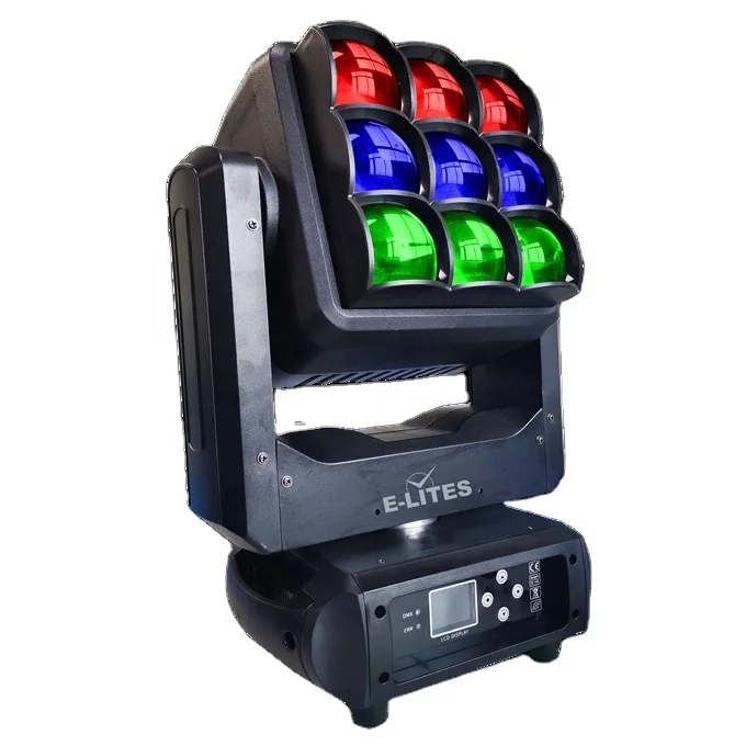 Each led can be controlled 9x40W 4in1 led zoom moving head with pixel function