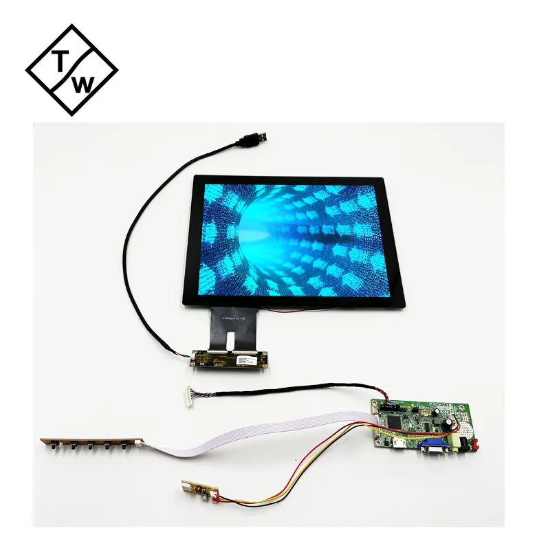 OPTC12 HD Panel 10 Points Capacitive Touch Screen 12 inch LCD Panel Overlay Kit for Raspberry Pi