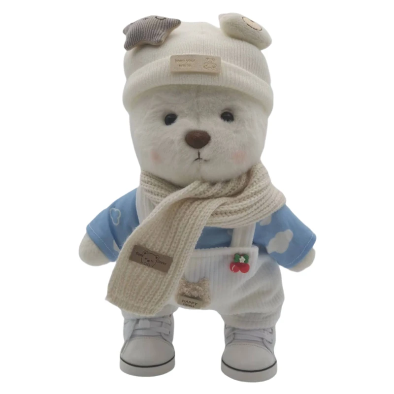 High Quality 30CM Handmade Bear Doll Plush Toy Kids Gift Dressing Up Joint Adjustable Teddy Bear Plushies